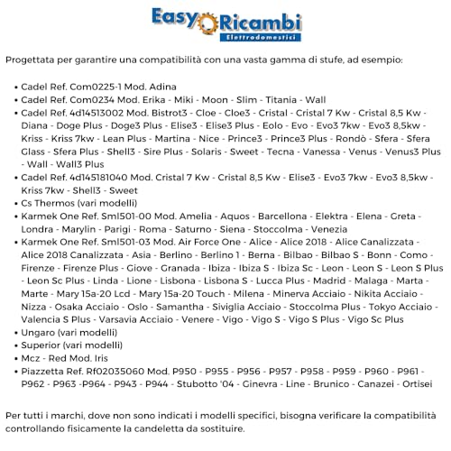 Bujía de Encendido para Estufa de pellets, 300 W, 140mm/150mm, diámetro: 9,9 mm, Rosca: 3/8,-para Estufa Piazzetta de Ungaro. - imagen 8