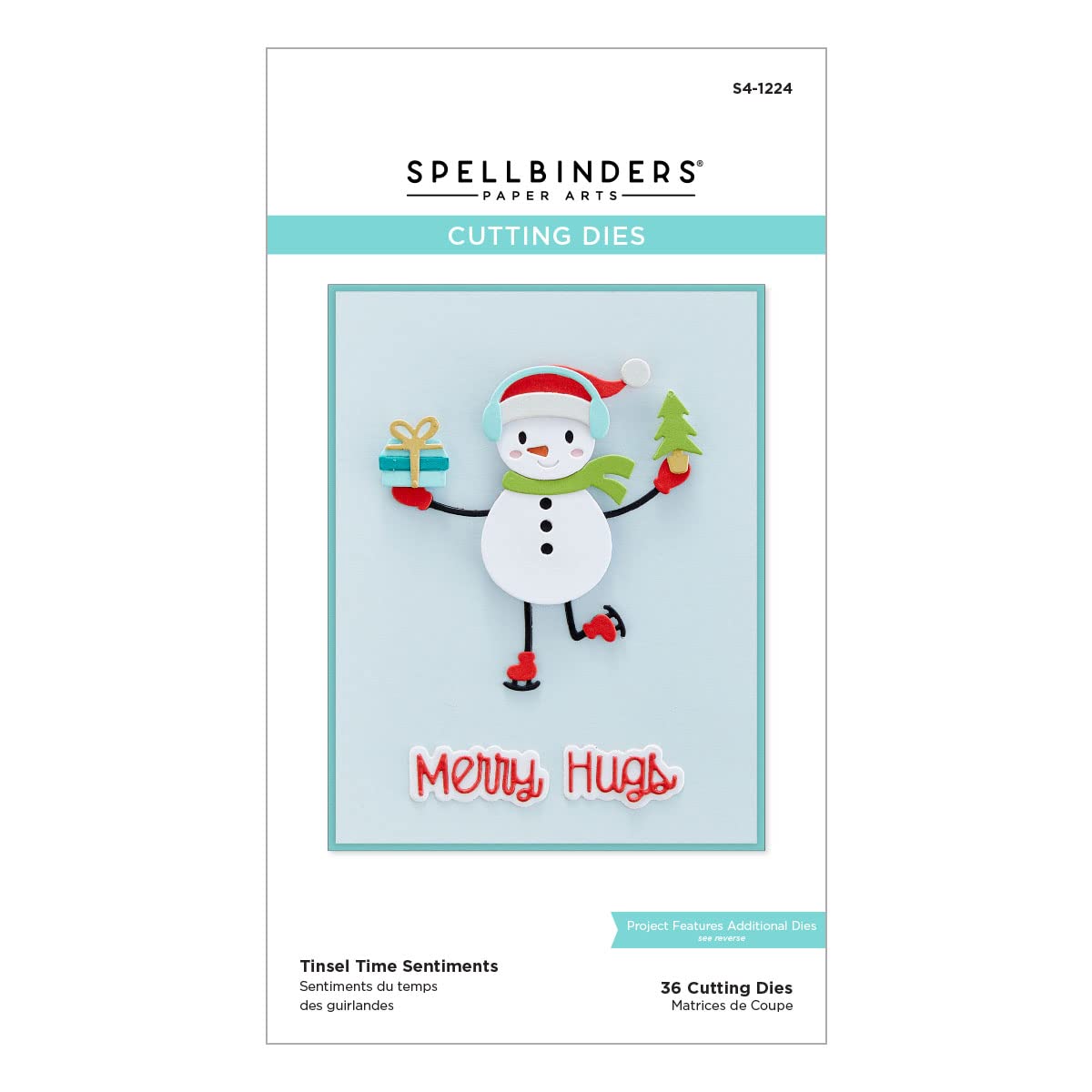 Spellbinders - Set Etichette Celebrate You + Tinsel Time Per Scrapbooking E Bigiotteria
