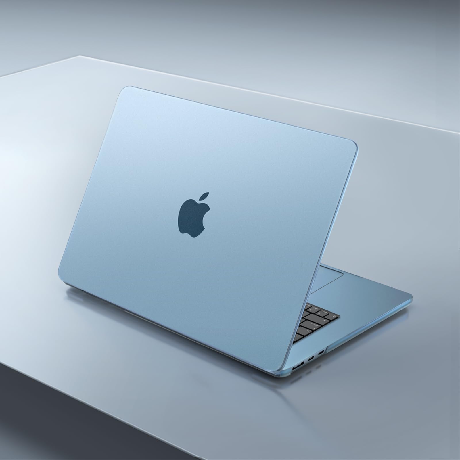 MOSISO Cover Compatibile con MacBook Air 15 Custodia M5 M4 M3 M2 2026 2025-2023 A3448 A3241 A3114 A2941, Cover per Macbook Air 15 Pollici M5 M4 M3 M2&Copritastiera&Pellicola&Borsa, Celeste