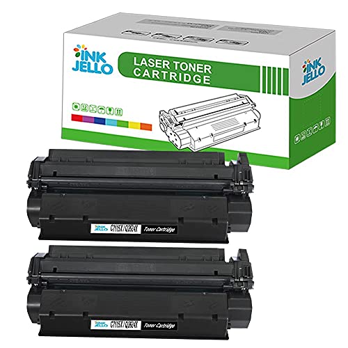 InkJello Compatible Toner Cartridge Replacement for HP LaserJet 1000 1000w 1005 1005w 1200 1200n 1200se 1220 1220se 3080 3300 3310 3320 3320n 3330 3380 C7115X Q2613X EP-25 (Black, 2-Pack)