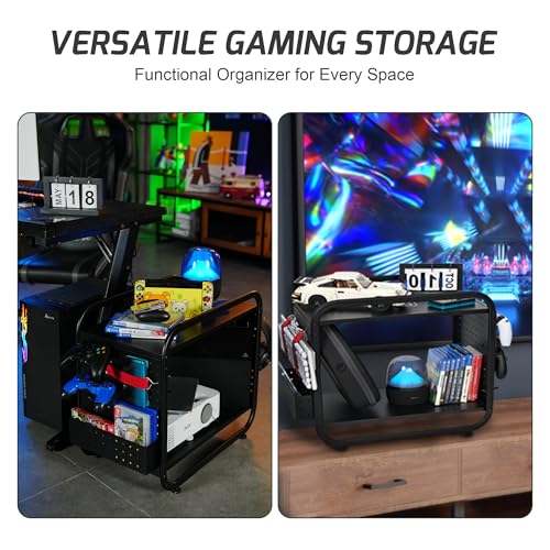 image for PLKOW Compact Video Game Storage Organizer, Xbox Stand Organizer for C