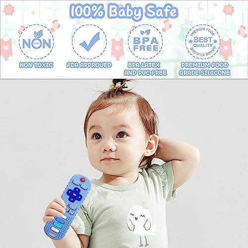 Yapromo Baby Teething Toys 2 Pcs Silicone Teethers Chew Toy Cute Remote Control Shape Teethers Bpa Free #TOP4