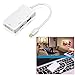 Soondar 3 in 1 Thunderbolt Port Mini Displayport To HDMI DVI VGA Display Port Adapter Cable for Apple Mac Macbook Pro Air iMac IMAC MC309 MC812 MC813 MC814 MC408 MB950 MC413 MB952 MB953 MB417 MB418 MB419 MB420 MC508 MC509 MC511 (White)