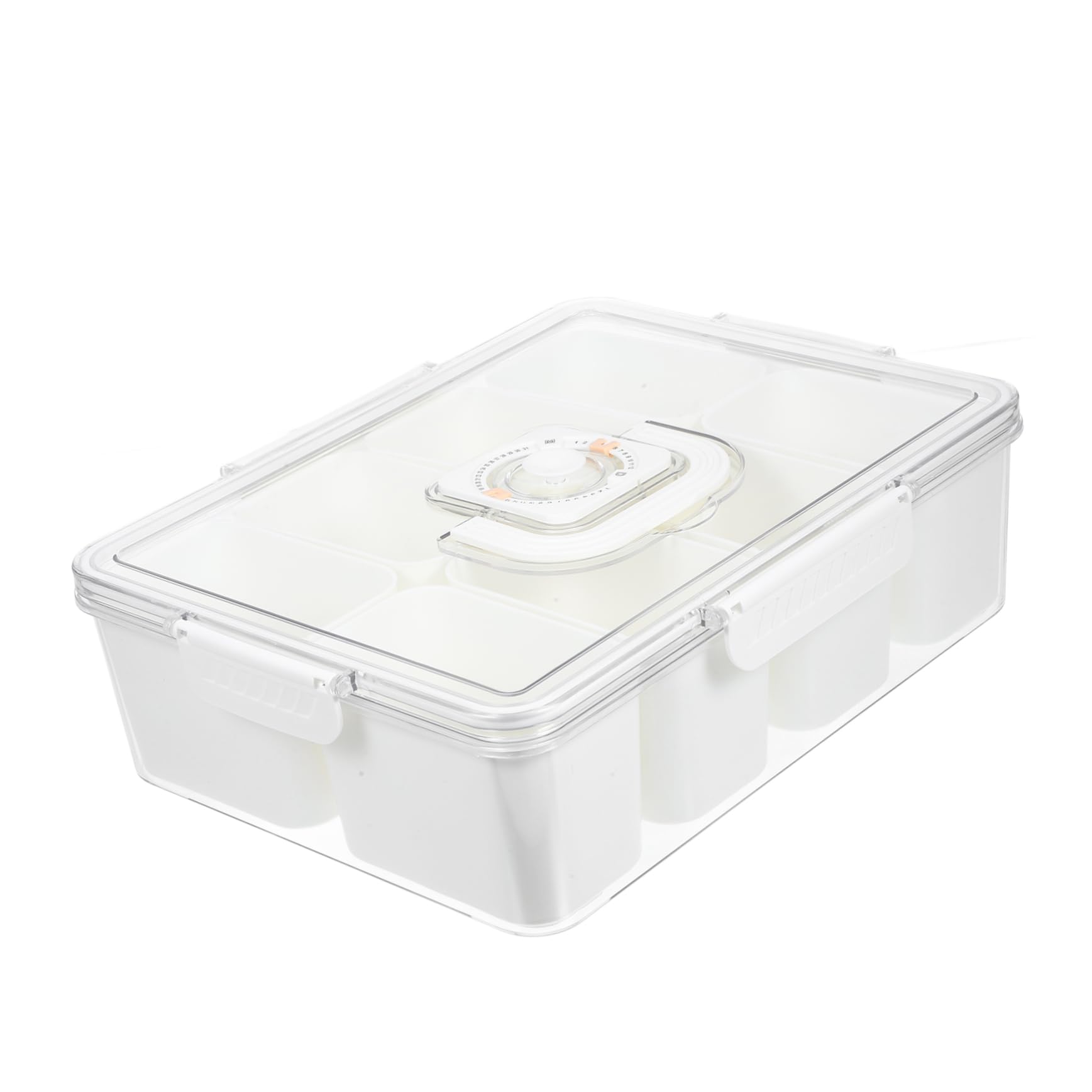 Alipis Caja de Frutos Secos con Compartimentos, 8 Secciones, PET PP