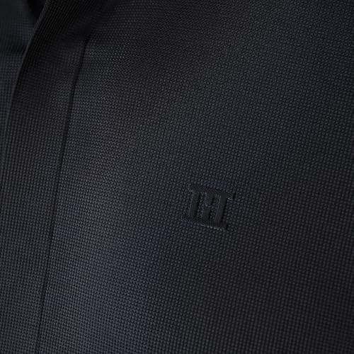 Image of HEKTOR Men's Hidden Button Shirt-Long Sleeve Bubble Check Shirt|Premium Nylon Blend, Regular Fit,Textured Smart