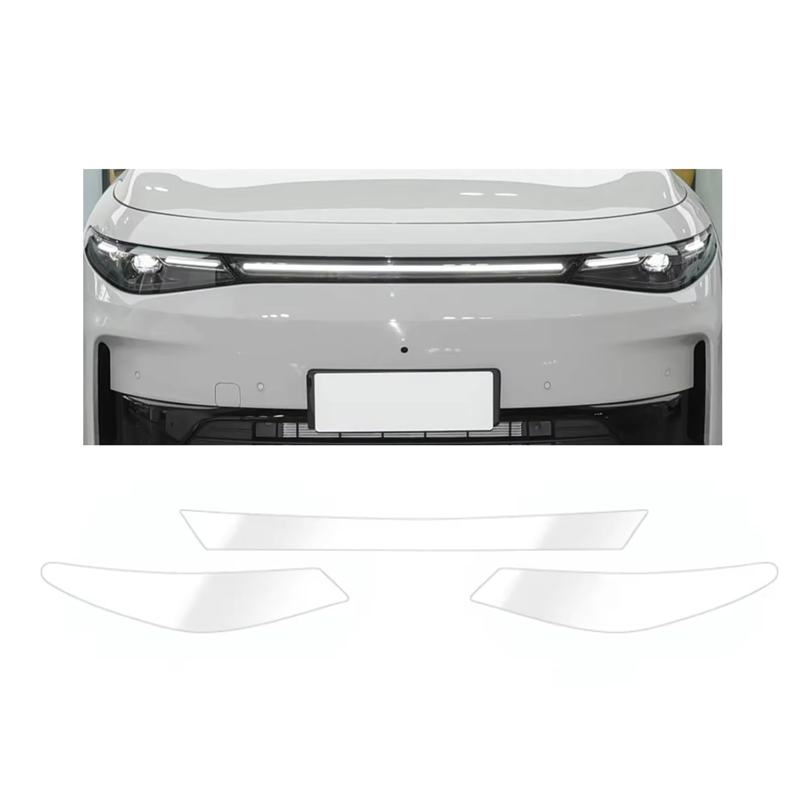 Headlight Film for Leapmotor C10 2024-2026, 1Set Transparent/Smoke Black Car Headlight TPU Protective Film