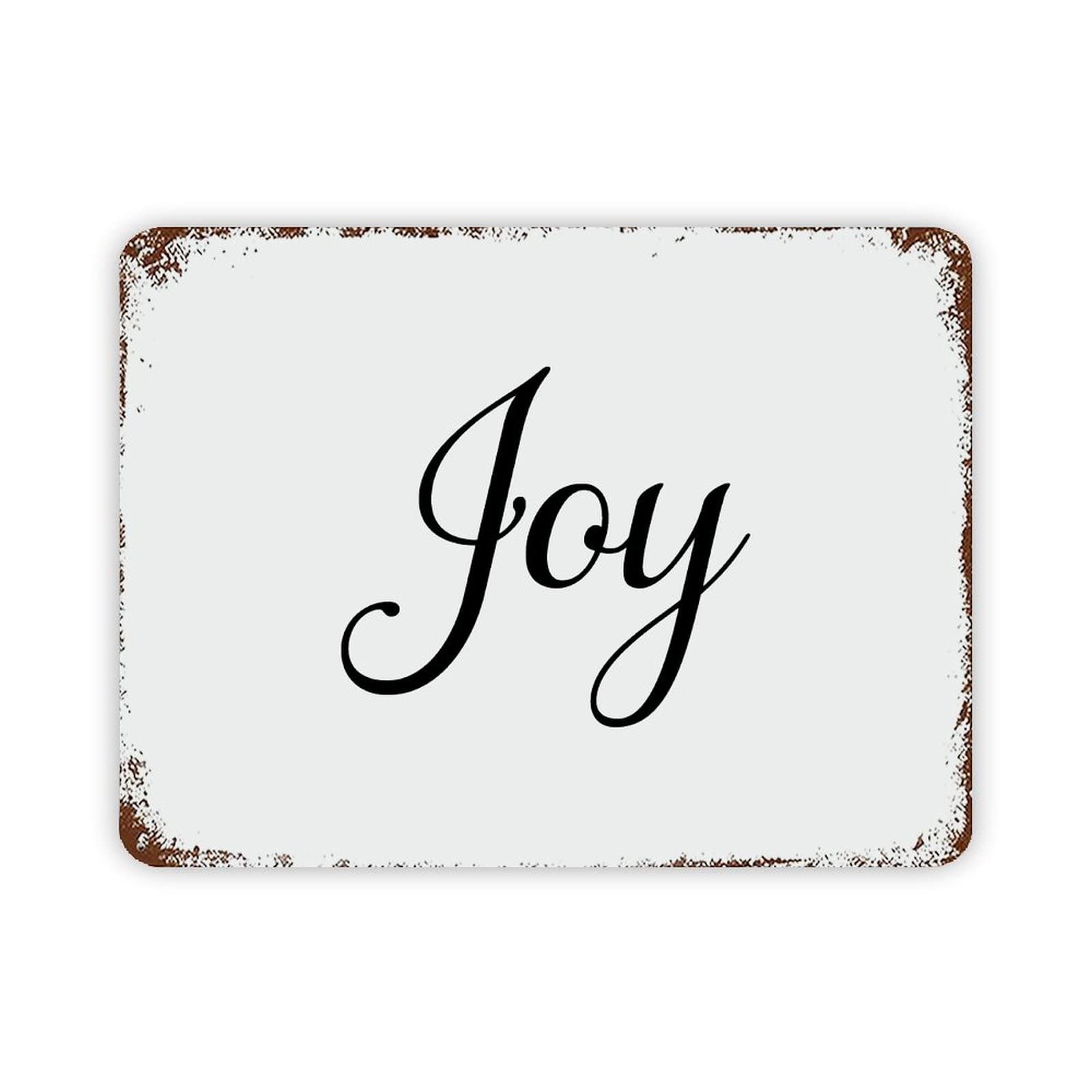 ENEDNATE Christmas Metal Sign,Joy Motivational Quote Metal Signs Funny Vintage Street Aluminum Metal Tin Sign for Living Room Bedroom Bathroom Kitchen Retro Wall Art Home Decor 12x16 Inch