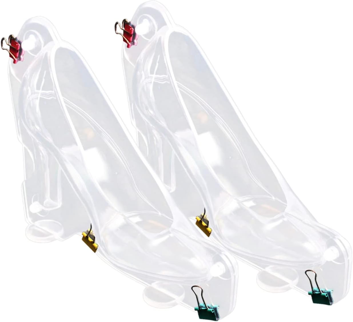 2pcs Clear Chocolate Molds for Candy Making Multi High Heel Design Easy Demoulding Flexible Non-stick for Home Bakers Professional