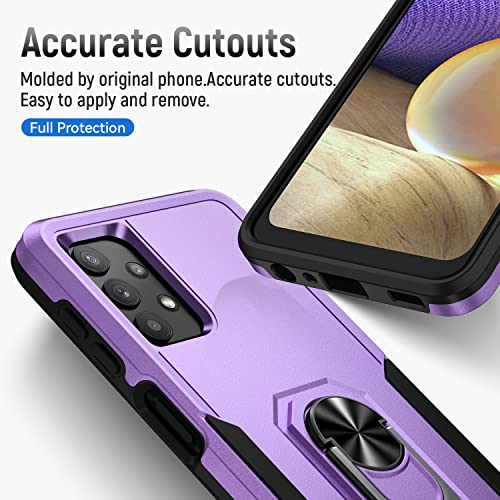 Fucozan for Samsung Galaxy A32 5G Case with Kickstand Ring Rugged Protective Military Grade Shockproof Case for Galaxy A32 5G Phone Case (Violet) by Fucozan - Image 8