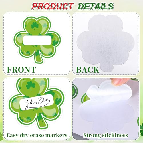 Stickers trèfle vert Saint-Patrick pour décorer vos cahiers d'école - 4