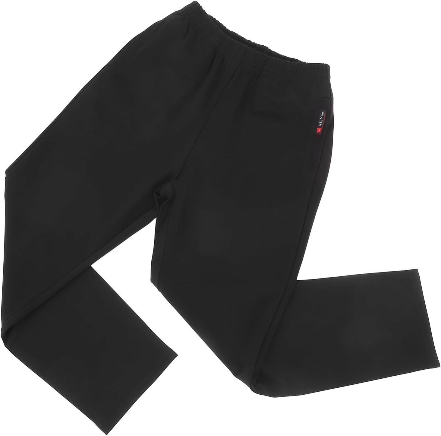 VILLCASE Black Breathable Chef Pants Cotton Material for Men with Drawstring Waist Sturdy and Comfortable Kitchen Cargo Work Pants for Restaurant Use