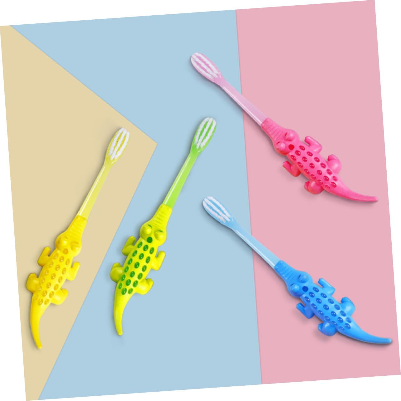 ORFOFE Ergonomic Children's Toothbrush Soft Bristles Safe for Infants Toddler Oral Care Random Color