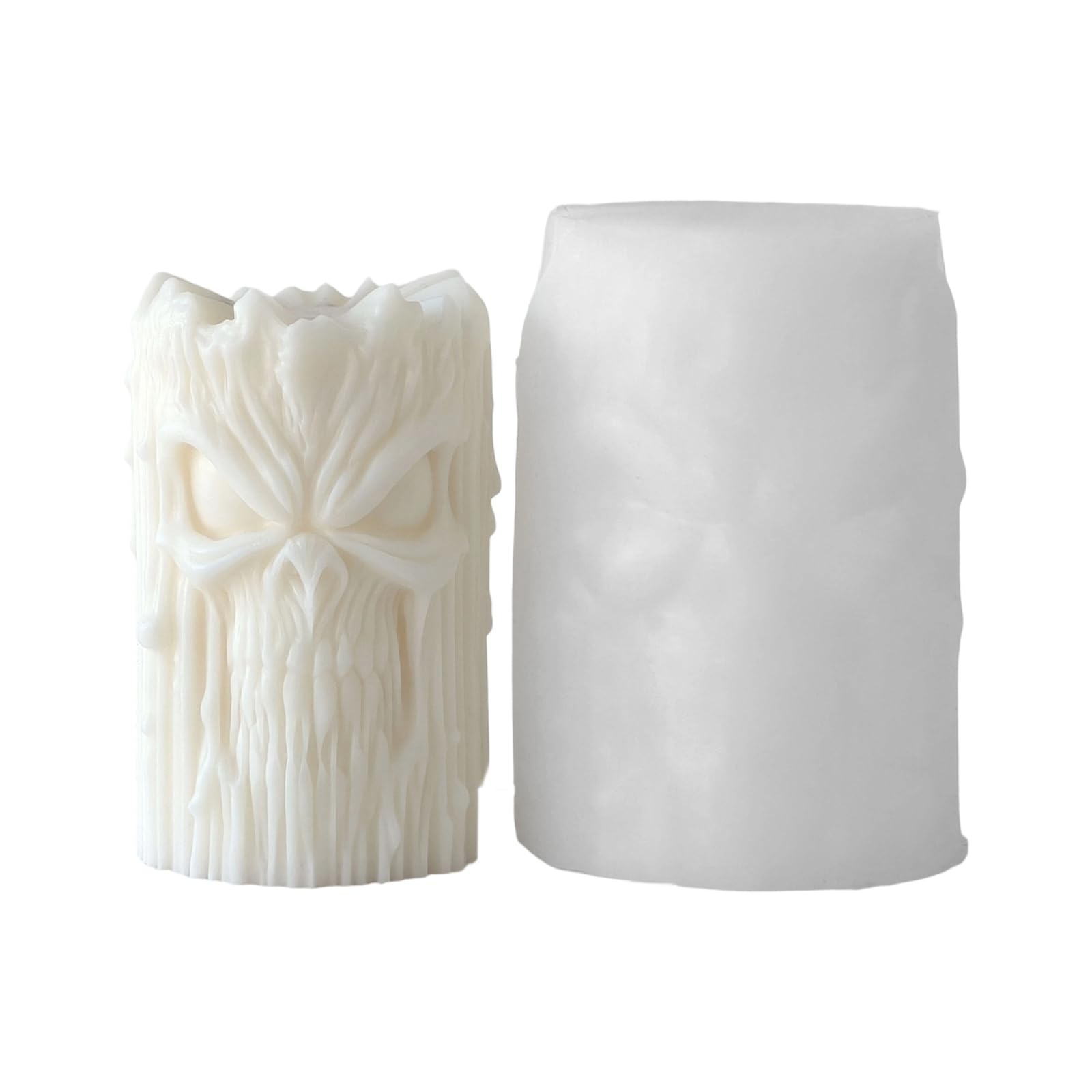 Flexible Silicone with Detailed Face Designs for and Craft Projects Abstract Art Face Jar