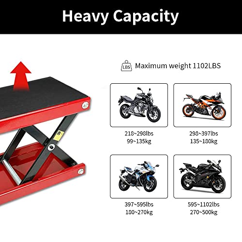 Motorcycle Repair Platform -Okstenck Motorcycle Jack Lift 1102Lbs Capacity Wide Deck Motorcycle Scissor Jack And Stand For Motorcycle Street Bike, Cruiser Touring Motorcycle Lift Repair #TOP2