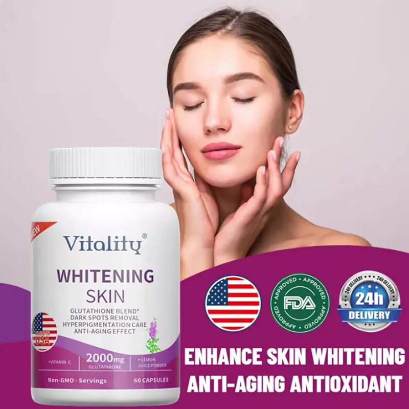 Glutathion 2000 mg Softgels, anti-âge, antioxydant fort, élimination des taches sombres