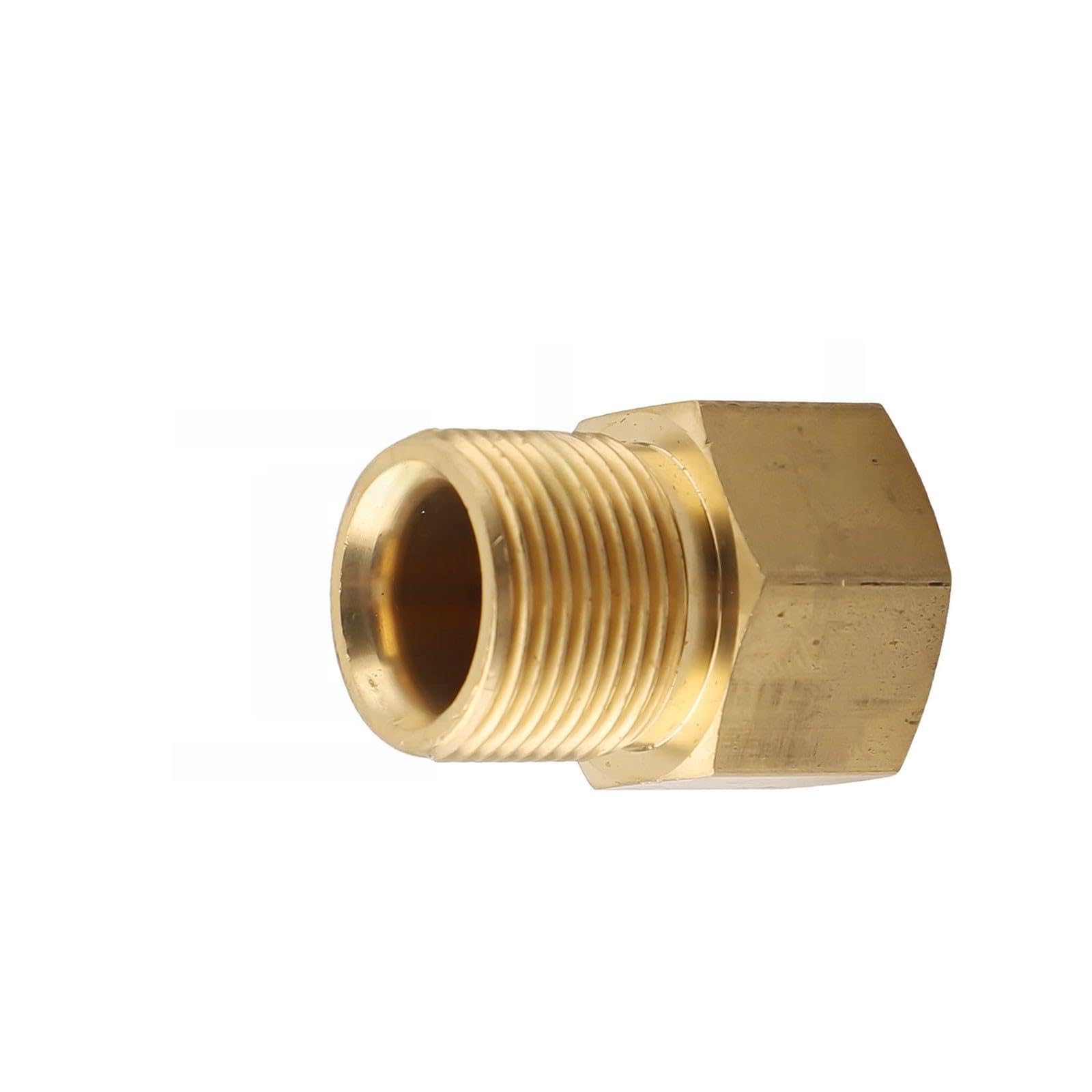 Serenophile M22 15mm Male to M22 14mm Female Metric Adapter, Brass Pressure Washer Connector for High Power Washers and Hoses with M22 15mm Fittings