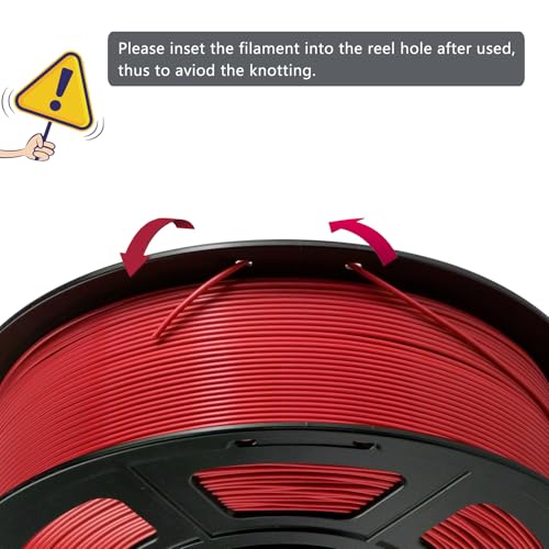 Image of iSANMATE ASA Filament 1.75mm Red 1KG, UV & Weather Resistant 3D Printer Filament Perfect for Outdoor Functional Parts, Dimensional Accuracy + /- 0.02mm, 1kg Spool (2.2lbs)