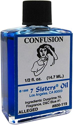 7 Sisters Confusion Oil, óleo líquido, frasco de vidro com 14,7 mL