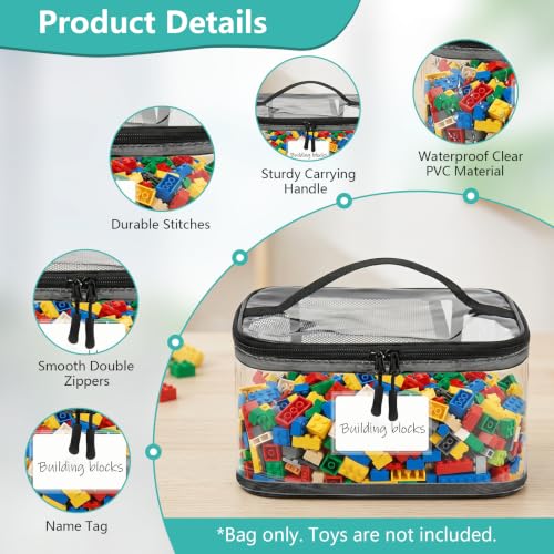 Bolsas de almacenamiento de PVC para juguetes impermeables que evitan perder piezas de puzles 4
