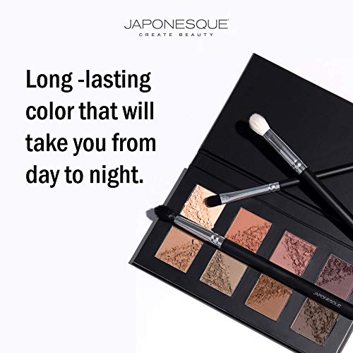 Japonesque Velvet Touch Eyeshadow Palette With 8 Matte Colors, Blendable, Pigmented, And Long-Lasting #TOP4