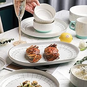 Upgrade Your Dining Experience: Buy the KOMFGT 40-Piece Light Luxury Porcelain Dinnerware Set – KOMFGT