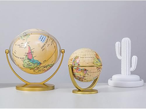 Miniatura 6 de Globo Terraqueo - Mini globo antiguo de 3.9 in5.5 in, globo educativo geográfico del mundo de 3.9 pulgadas5.5 pulgadas, decorativo, retro, globo de