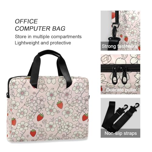 Maletín portátil para laptop 15.6 pulg con asas y correa miniatura 6