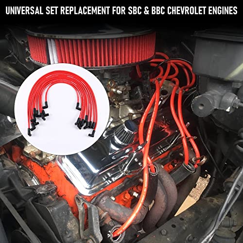 image for JDMSPEED New 10.5mm Spark Plug Wire Set Replacement for HEI SBC BBC 35