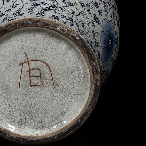 Vase pot à gingembre céramique bleu blanc pour sublimer une table vide - 7