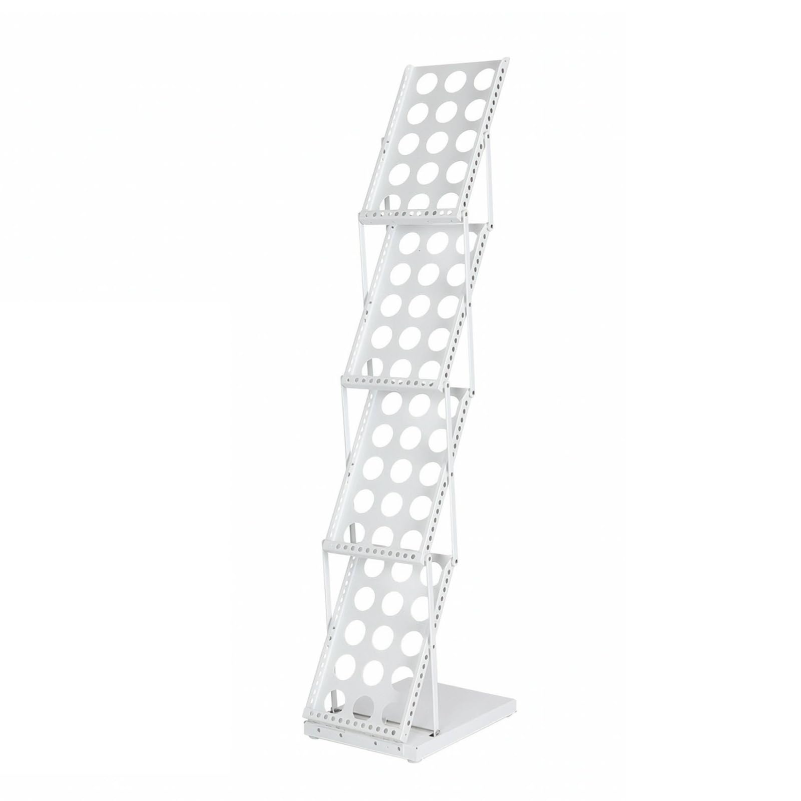 Présentoir à Brochures sur Pied Stable, Blanc