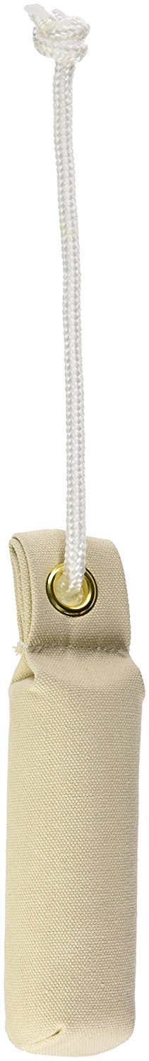 Canvas Dog Training Dummy - 2" x 9" - White - Heavy Duty, Scent-Absorbing Field Training Dummy