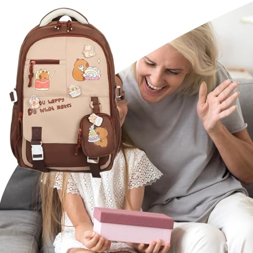Sac à dos capybara léger fini le mal de dos pour l'école des filles