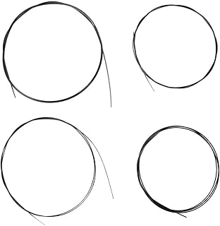 Dilwe Ukulele Strings, 5 Pcs/Set Black Nylon Strings Replacement Part for Ukulele Instrument Accessory