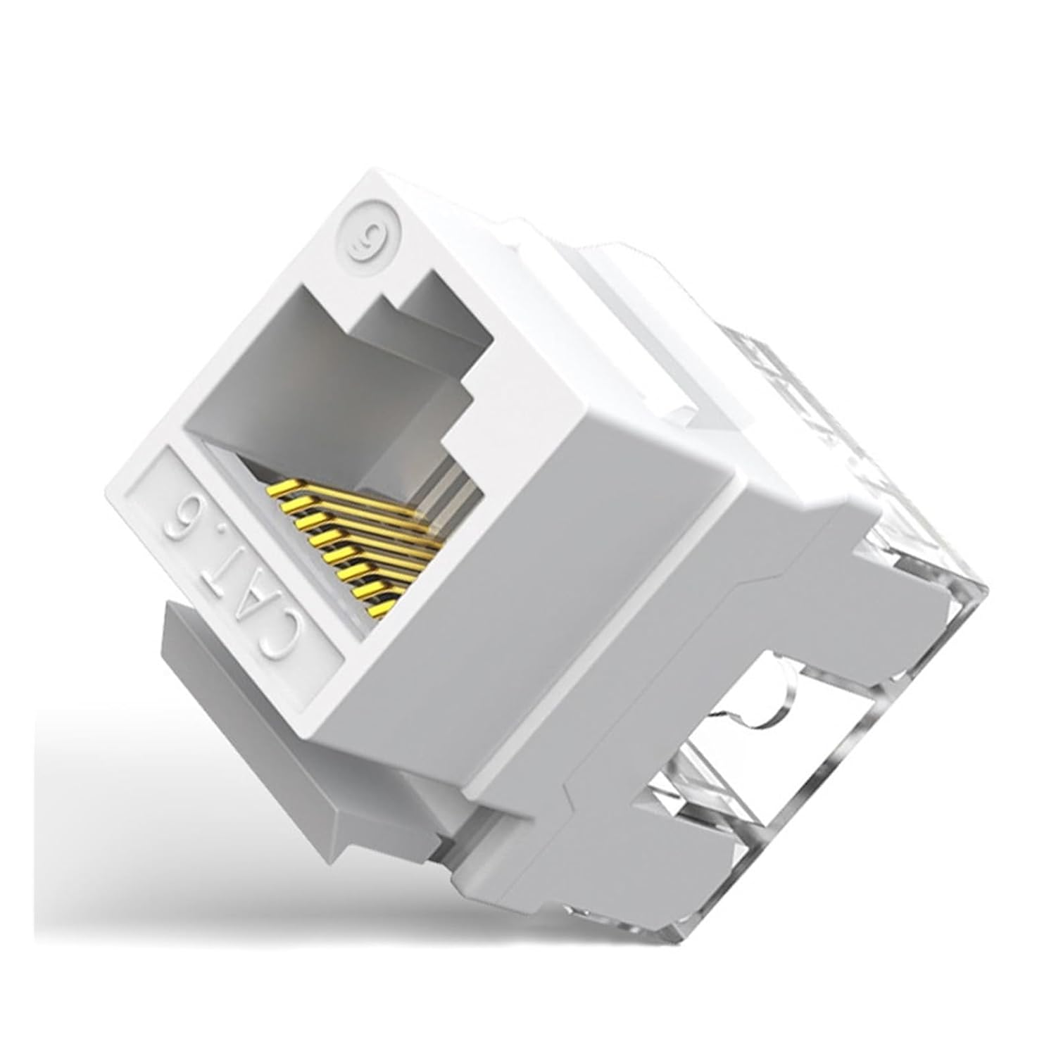 10 Pack Cat5e Cat6 RJ45 Slim Profile 180 Degree Ethernet Modular Wall Jack