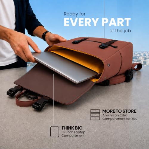 Image of American Tourister City Edge Laptop Backpack | 15.6 Inch Laptop Bag | Front Flap Design | Smart Trolley Sleeve | College & Office Use | Men & Women | Internal Organizer | 1 Year Warranty