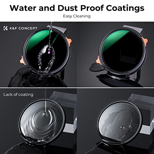 Image of K&F Concept 82mm ND4-64 (2-6 Stops) ND Lens Filter Variable & CPL Polarizers Filter 2-in-1, 28 Multi-Coated Circular Polarizing and Neutral Density Camera Lens Filter