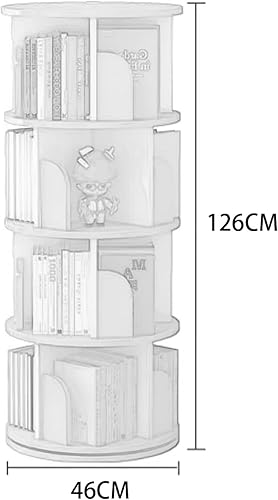 Miniatura 2 de HASMI Torre de estantería giratoria, estantería giratoria de 360 grados, estante de almacenamiento de pie de 360 grados, para dormitorio, sala de