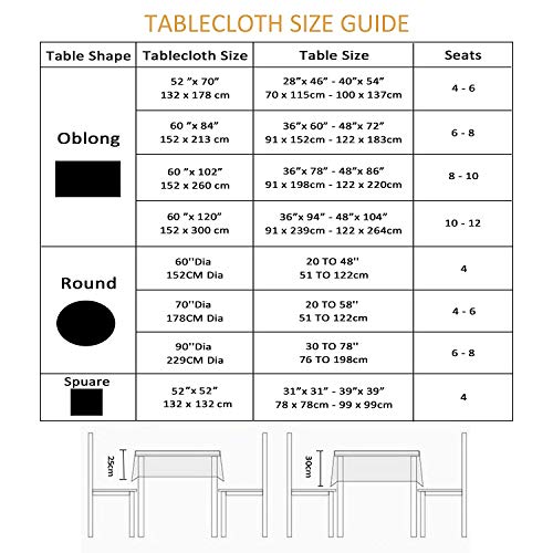 EHouseHome Faux Linen Tablecloth with Lace Trim - Waterproof/Spill Proof/Stain Resistant/Wrinkle Free/Oil Proof - for Banquet, Parties, Dinner,Kitchen,Wedding,Coffee,Holiday,Grey Rectangle 60x102Inch