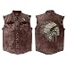 Hot Leathers Men's Native Headdress Dyed Sleeveless Denim Shirt