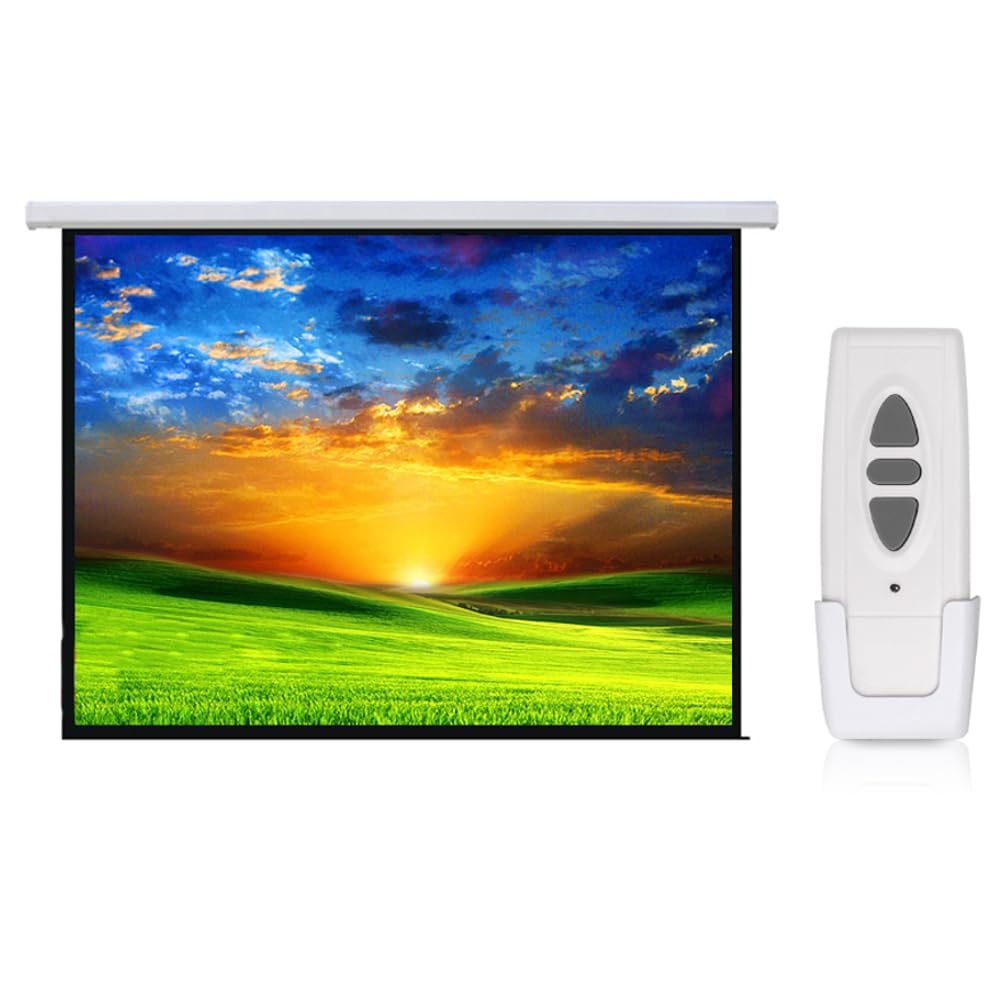Maclean MC-552 Motorisierte Projektionsleinwand 150 Zoll (300x220 cm) 4:3 Format mit Fernbedienung – Elektrische Leinwand für Heimkino, Präsentationen und Schulungen