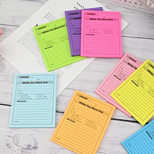 Bekecidi 9 Pack Message Sticky Notes Pads, Colorful Self Stick Note Pads Message Book Lined Sticky Notes Phone Message Pads For Office Supplies (4 X 5 Inches) #TOP4