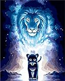 Hvfpysn Paint by Numbers for Adults Beginner Kids,Lion DIY Oil Painting Kits by Number for Adults on...