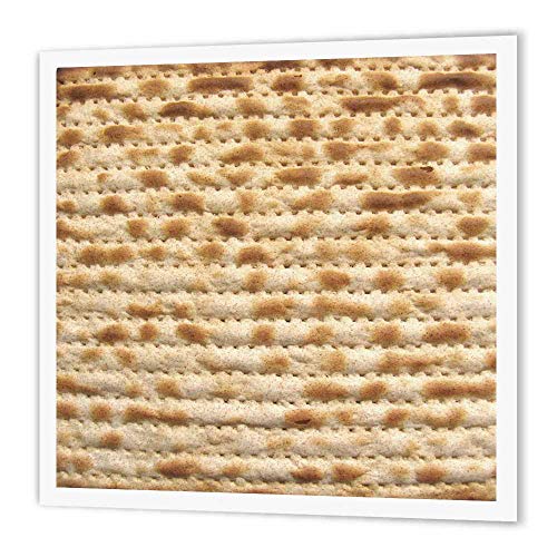 3dRose ht_112943_2 Matzah Bread Texture for Passover Pesach Humorous Matzo Judaism Food Iron on Heat Transfer for White Material, 6 by 6"