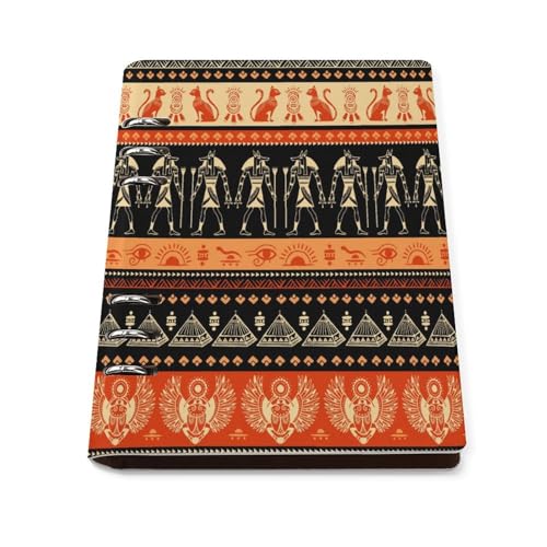 JOJOART Tribal Ethnic Egypt Symbols Journals Binder Notebook Loose Leaf 6-Ring Professional Notebook,Spiral Notebooks Vintage Refillable Journal Notebook,90 Sheets for Office Travel Planner