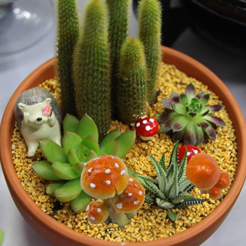 Oddier 3Pcs Resin Mushroom Miniature Fairy Garden Decoration Accessories Garden Sculptures Statues,Yard Garden Decor For Outside Gnomes Outdoor Decor For Patio Zen Garden #TOP3