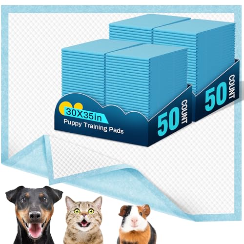 Image of VJJ Dog Pads 100 Pack 30 inchx35 inch, Dog Pads Extra Large for Pets, Disposable Large Pee Pads for Doggy & Puppy Training Pads, Piddle Pads for Indoor, Outdoor Use