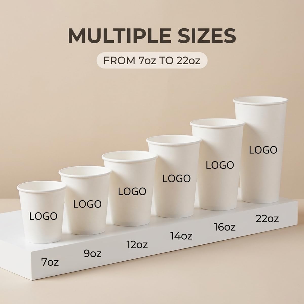 100pcs personalized 250ml paper cups