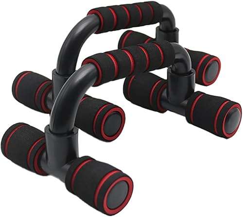 Miniatura 4 de Cooplay 1 par de barras de empuje para gimnasio en casa, viajes, fitness, entrenamiento, ejercicio Azul,Gris,Rojo