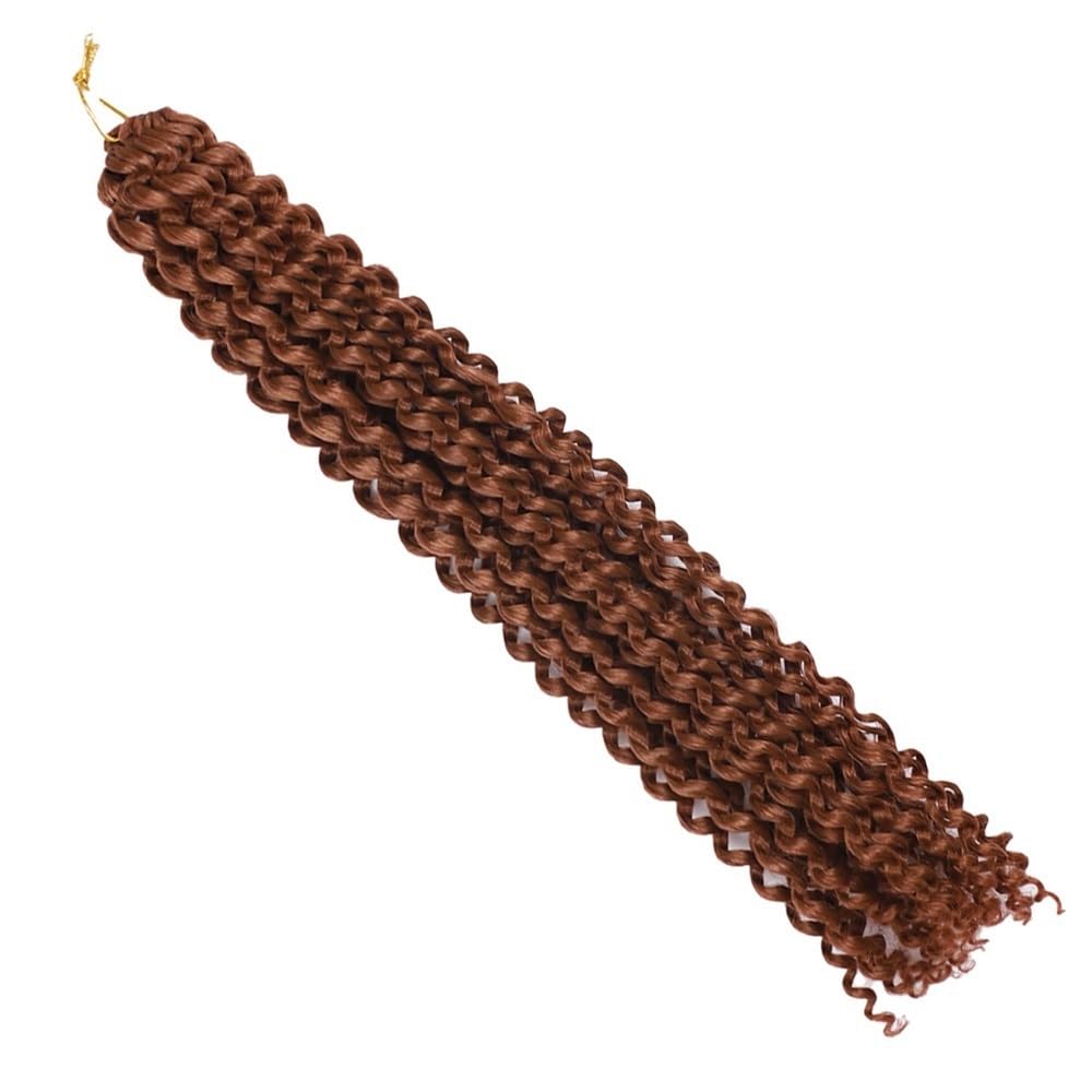 Estensioni dei capelli sintetici a 22 fili Parrucca Boho Treccia sporca da 18 pollici for donna Uomo (6 pezzi)(30#)