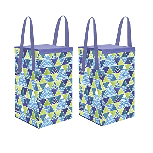 PrettyKrafts 75 L Non Woven Trio Printed Rectangular Foldable Lar...